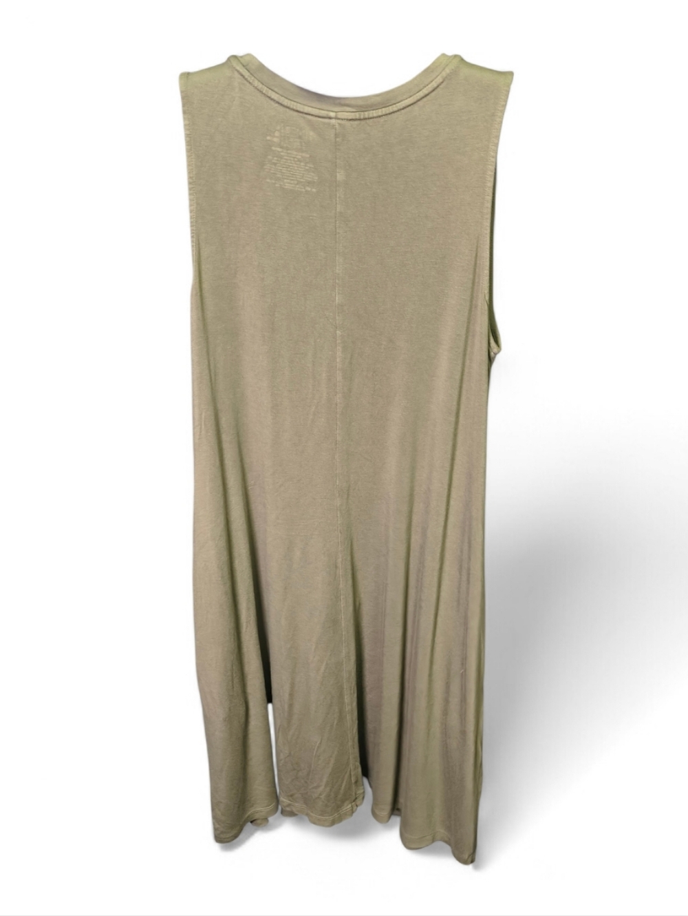 Time and Tru Olive Green Tank Maxi Dress Large Stretchy Sleeveless Casual - Picture 7 of 7